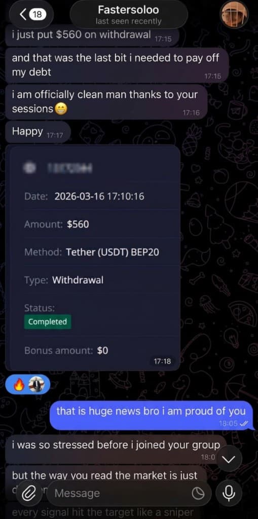 Fastersoloo — paid off debt with a $560 withdrawal